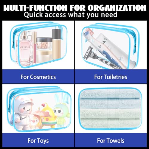 16 Pieces Clear Cosmetic Bags (16 Count)