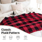 Sherpa Fleece Throw Blanket 60" x 80" Reversible Plush Fluffy Large Big Blanket Lattice Flannel Blankets for All Season Use