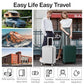 Large Checked Luggage with Cup Phone Holder and Charger Hard Shell Suitcases with Spinner Wheels