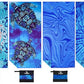 4 Pack Microfiber Beach Towel Oversized 71x32 Blue Multipack Bulk (4 Count)