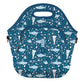LunchTote Zippered Bag Insulated Neoprene Caddy (Happy Sharks / X-Large 6.5 Quart Lunch Tote)