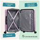 Boren Expandable Hardside Rugged Travel Luggage with 8 Spinner Wheels (2 Piece)