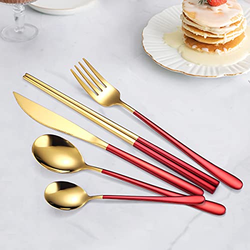 6 Pieces 18 8 Stainless Steel Flatware Set Portable Reusable Cutlery Set Travel Utensils Set Including Chopsticks Knife Fork Spoon Straws Cleaning Brush Dishwasher Safe (6 Count)