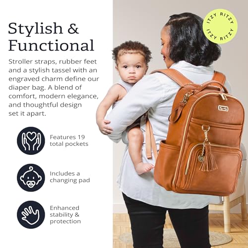 Boss Plus Large Diaper Bag Backpack with 19 Pockets