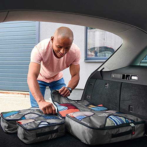 Grey Travel Packing Cubes 5 pcs Luggage Organizer Set for Bag & Suitcase