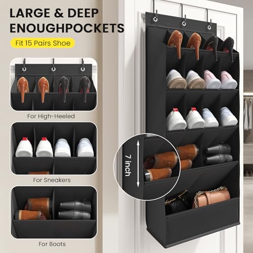 Over the Door Shoe Rack for Closet Fit 18+ Pairs