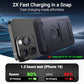 5-in-1 Portable Charger,10000mAh Foldable Power Bank Fast Charging,MagSafe Charger Battery Pack Magnetic,Travel Wireless Charging Station for iPhone 17/16/15/14/13/12,iWatch,Air pods, Black