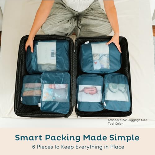 6 Pack Large Compression Packing Cubes for Travel (6 Count)