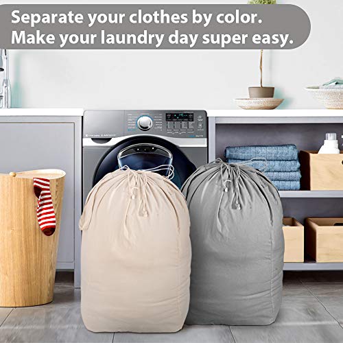 Washable Laundry Bags with Handles (2 Count)