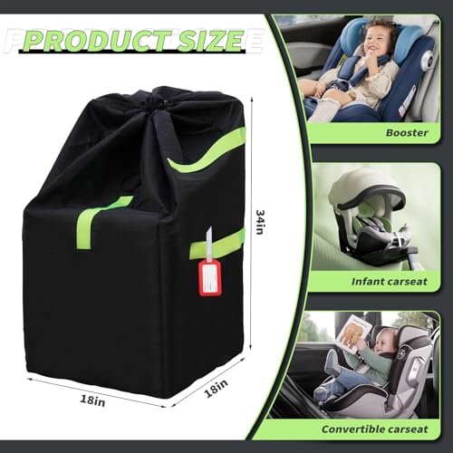 Waterproof Car Seat Travel Bag with Backpack Straps