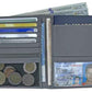 Deluxe Personalized Monogrammed Grey RFID Leather Passport Wallet