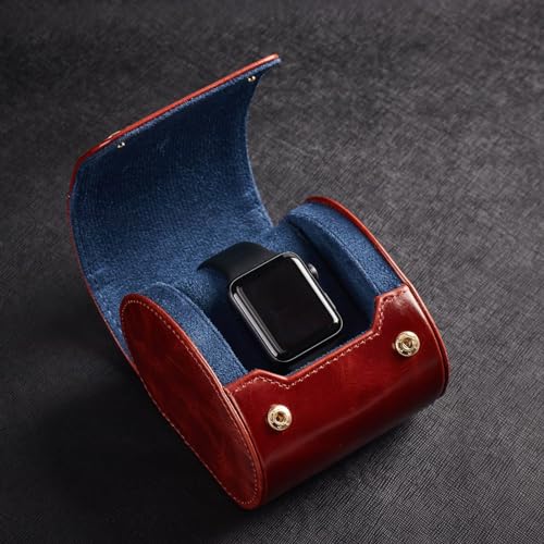 Genuine Napa Leather Watch Roll Travel Case