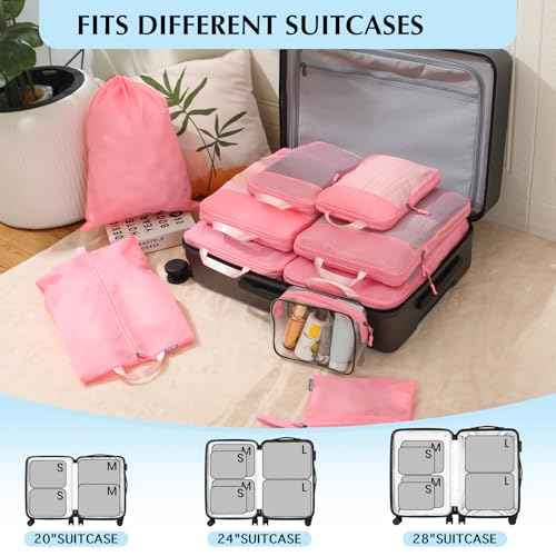 Compression Packing Cubes for Travel (10 Count)