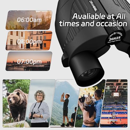 20X25 Small Binoculars for Adults and Kids