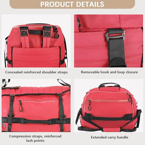 86L Collapsible Wheeled Duffle Bag Waterproof