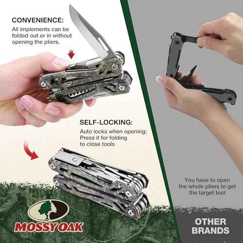 Multitool, 22-in-1 Stainless Steel Pliers with Screwdriver Sleeve, Camo Steel Handle, Self-locking Knife with Sheath-Perfect for Outdoor, Survival, Camping, Hiking, Simple Repair