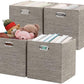 Storage Bins 11×11 Foldable Storage Cubes Boxes Container Closet Organizer Shelf Cabinet Bookcase (4 Count)