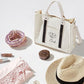 BRIDAL Canvas Bride Tote Bag Bridesmaid Tote Bags With Pockets Zippers