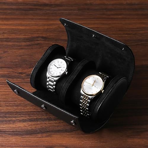 Longjet Watch Roll Travel Case for Men Portable Watches Organizer Box