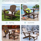 4 Pcs HDPE Folding Adjustable Adirondack Chair with Ottoman (4 Count)