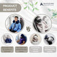 Inflatable Travel Pillow for Airplanes with Comfort Hood