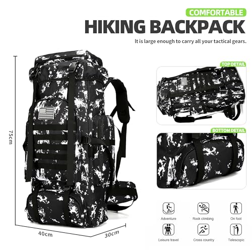 70L Camping Hiking Backpack Tactical Backpack Military Molle Rucksack Backpack for Outdoor