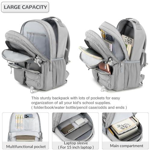 Water Resistant Daypack with Mulitiple Pockets for School Travel Outdoor College