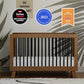Hudson 3-in-1 Convertible Baby Crib, Natural Walnut/Black