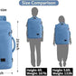 MATEIN Big Backpack for Travel, Carry on Backpack for Airlines with Hide Away Shoulder Straps, Large Hiking Daypack with 2 Handles, Gifts for Traveler Women, Light Blue