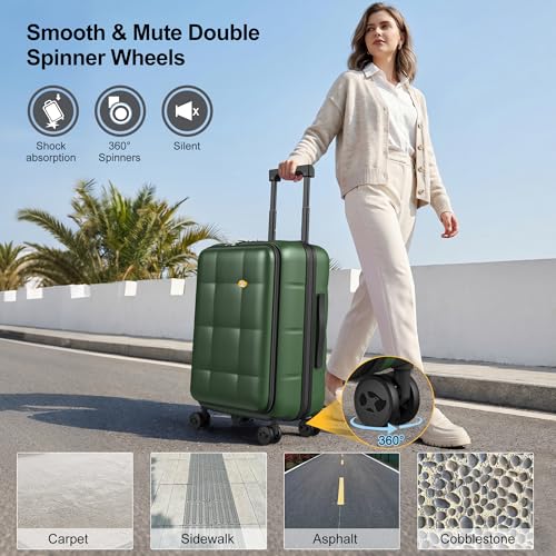 24 Inch Expandable Checked Luggage Hard Shell Suitcase