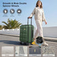 26 Inch Large Expandable Checked Luggage Hard Shell Suitcase Dark Green