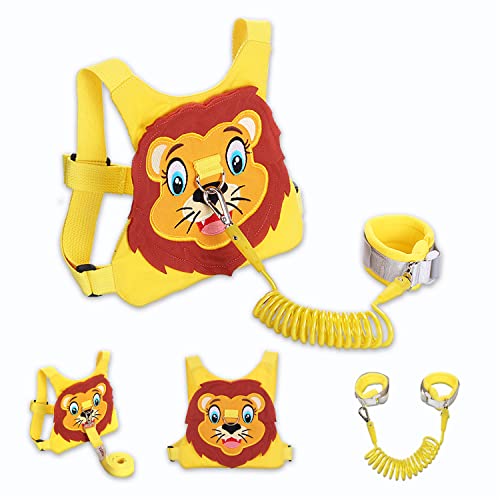 Toddlers Leash + Anti Lost Wrist Link Child Kids Safety Harness Kids Walking Wristband Assistant Strap Belt for Boys Pink Christmas Gift
