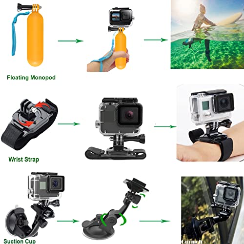 Accessory Pack for Go Pro 13 12 11 10 9 Hero