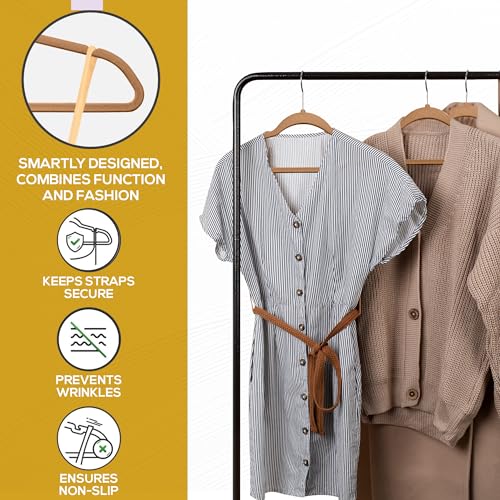 50 Pack New Premium Quality Velvet Hangers Ultra Thin Non Slip Adult Felt Space Saving Hangers for Closet Heavy Duty Coat Pants Jackets Dress Hangers 360° Swivel Hook Hold Upto 10 lbs Bronze (50 Count)