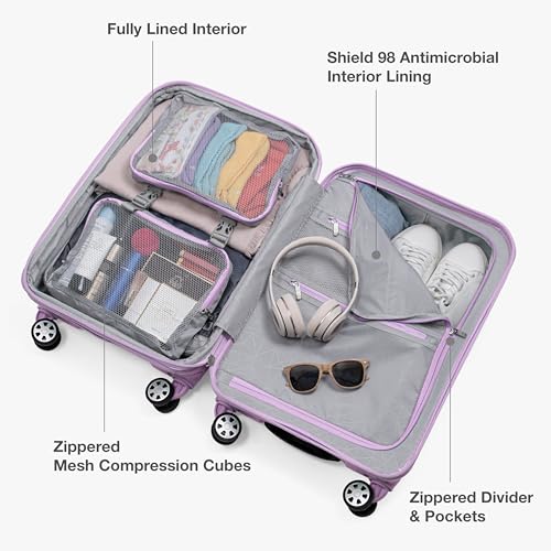 Pagosa Hardshell Expandable Luggage with Spinner Wheels (2 Piece)