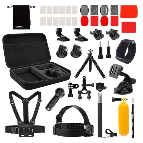Action Camera Accessory Kit for GoPro Hero Black Silver 13 12 11 10 9 8 7 6 5 4 Session Max Akaso Xiaomi Accessories Tripod Head Chest Bike Mount Carrying Case