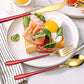 6 Pieces 18 8 Stainless Steel Flatware Set Portable Reusable Cutlery Set Travel Utensils Set Including Chopsticks Knife Fork Spoon Straws Cleaning Brush Dishwasher Safe (6 Count)
