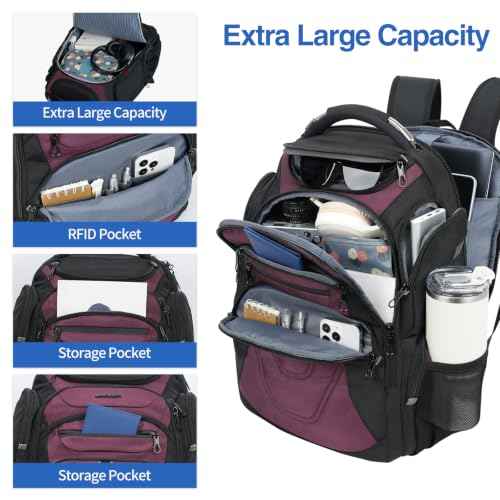 Travel Laptop Backpack 18.4 Inch XXXL Computer Backpack for Men