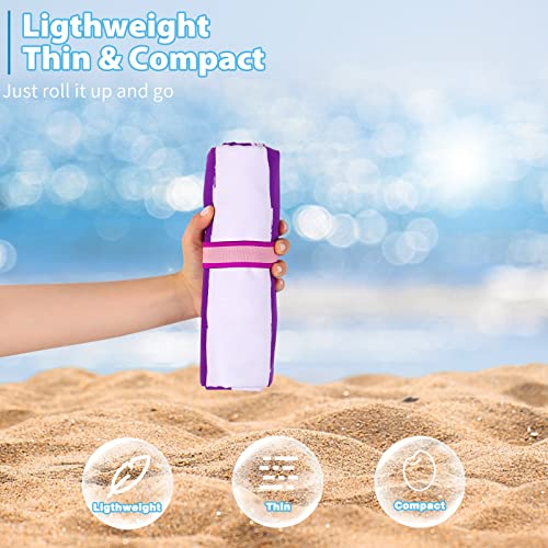 Microfiber Beach Towel with Bag Oversized 71x32 Sand Free 2 Pack (2 Count)