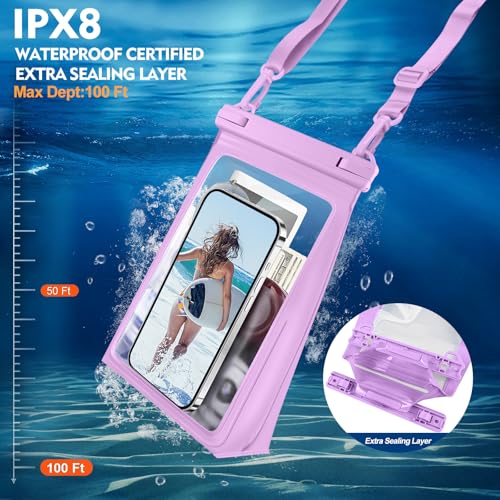 Large Floating Waterproof Phone Pouch with Sealing Strip