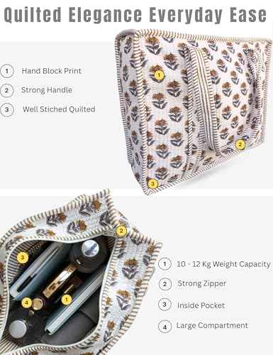 100% Cotton Quilted Tote Bag For Women