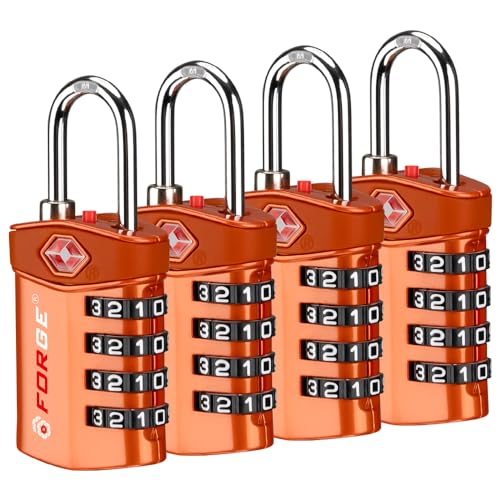 Travel Lock TSA Approved Luggage Locks for Air Travel (4 Count)