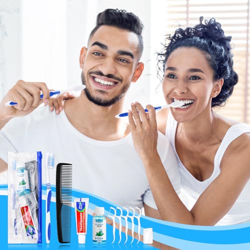50 Set Travel Toothbrush Kit Bulk (50 Count)