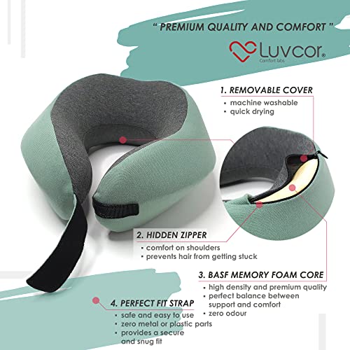 Premium Quality Memory Foam Travel Neck Pillow Bundle