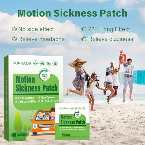 Motion Sickness Patches for Adults and Kids Cruise Travel Essentials 2026 (24 Count)