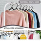 12pcs Black Travel Hangers with 24pcs Clips Foldable for Suitcase (12 Count)