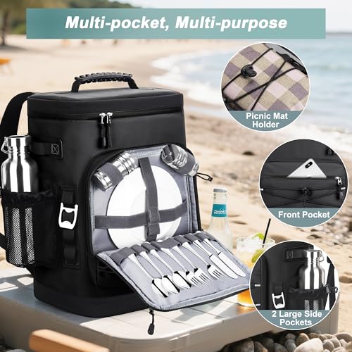 Large 52 Can Insulated Waterproof Leakproof Cooler Backpack