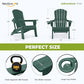 Folding Adirondack Chairs Set of 2