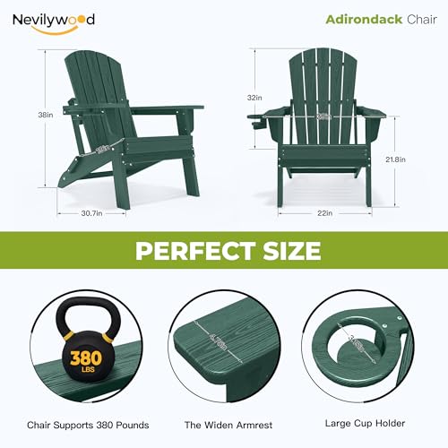 Folding Adirondack Chairs Set of 2