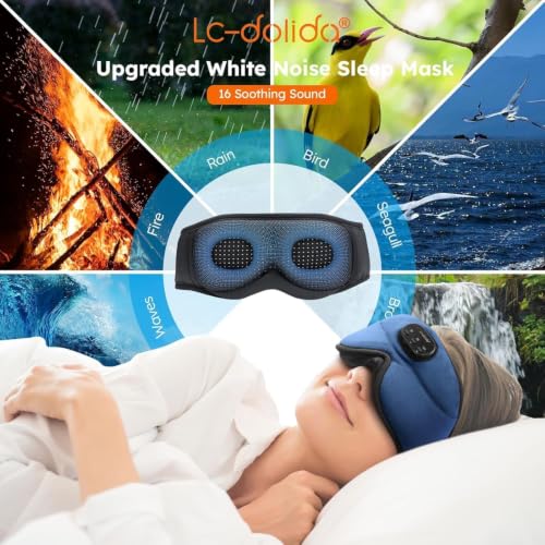 White Noise Bluetooth 5.4 Sleep Eye Mask with Timer